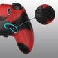 PlayVital Ninja Edition Anti-Slip Half-Covered Silicone Cover Skin with Thumb Grip Caps for PS5 Edge Controller - Red & Black PlayVital
