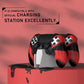 PlayVital Ninja Edition Anti-Slip Half-Covered Silicone Cover Skin with Thumb Grip Caps for PS5 Edge Controller - Red & Black PlayVital