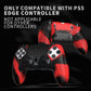 PlayVital Ninja Edition Anti-Slip Half-Covered Silicone Cover Skin with Thumb Grip Caps for PS5 Edge Controller - Red & Black PlayVital