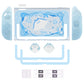 PlayVital Ocean Whisper Series Protective Case for Nintendo Switch 2, Shockproof Dockable Hard Shell Case  + Silicone Grips for Switch 2 with Thumb Grips & Sticker - Mint Blue PlayVital