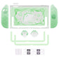 PlayVital Ocean Whisper Series Protective Case for Nintendo Switch 2, Shockproof Dockable Hard Shell Case  + Silicone Grips for Switch 2 with Thumb Grips & Sticker - Pastel Green PlayVital
