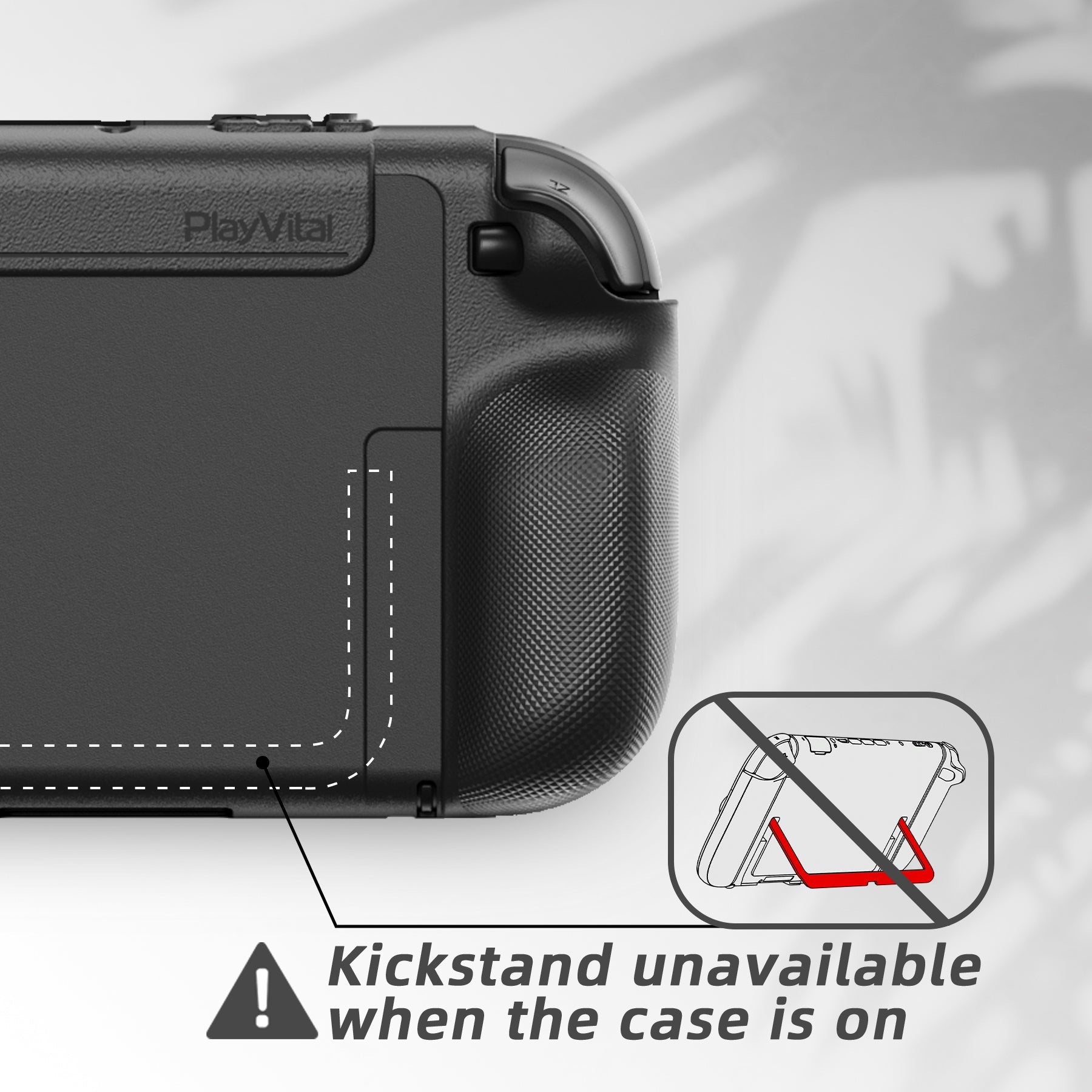 PlayVital PURE Ergonomic TPU Protective Cover with Thumb Grips for Nintendo Switch 2 - Black PlayVital