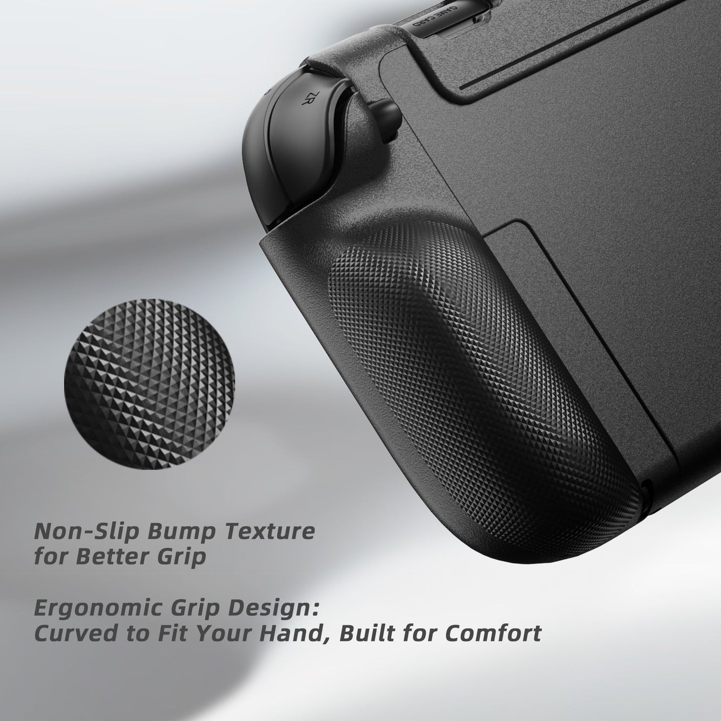 PlayVital PURE Ergonomic TPU Protective Cover with Thumb Grips for Nintendo Switch 2 - Black PlayVital