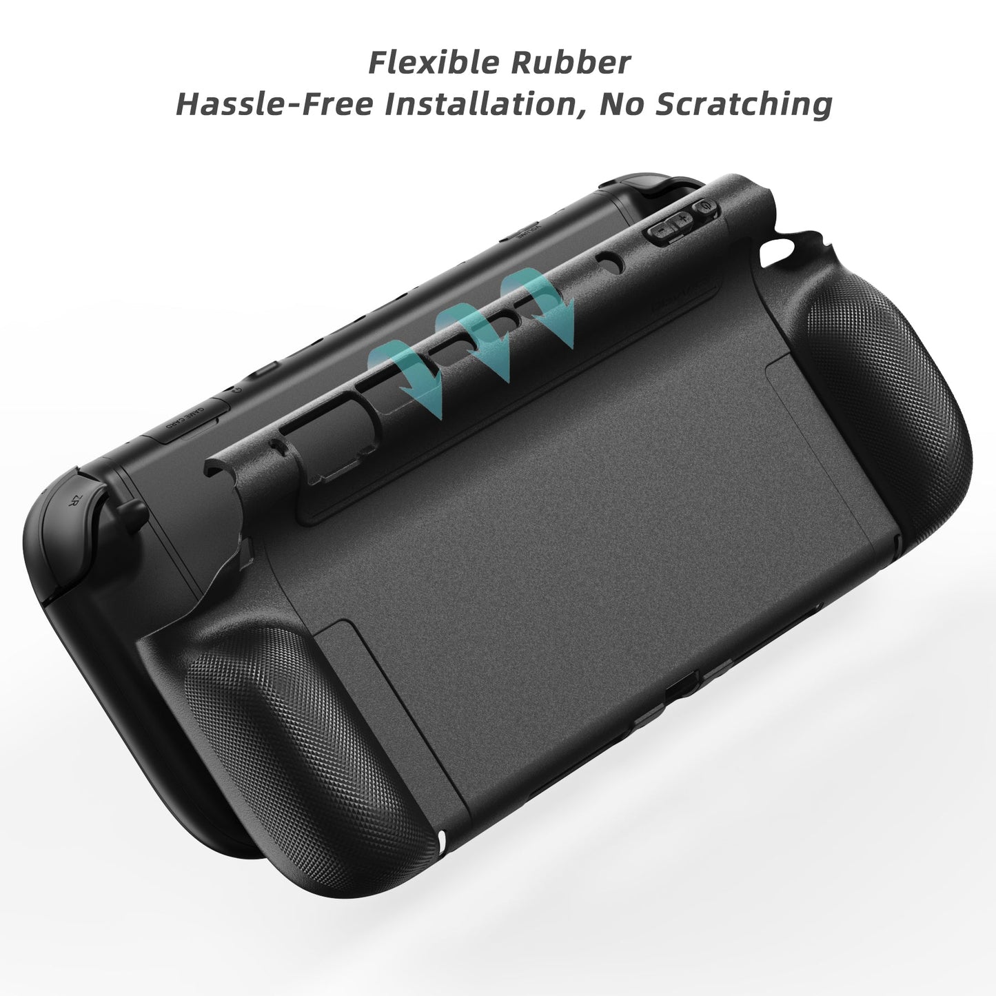 PlayVital PURE Ergonomic TPU Protective Cover with Thumb Grips for Nintendo Switch 2 - Black PlayVital