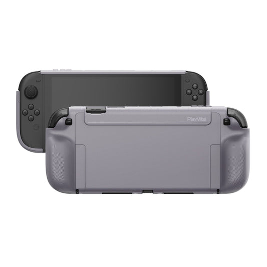 PlayVital PURE Ergonomic TPU Protective Cover with Thumb Grips for Nintendo Switch 2 - New Hope Gray PlayVital