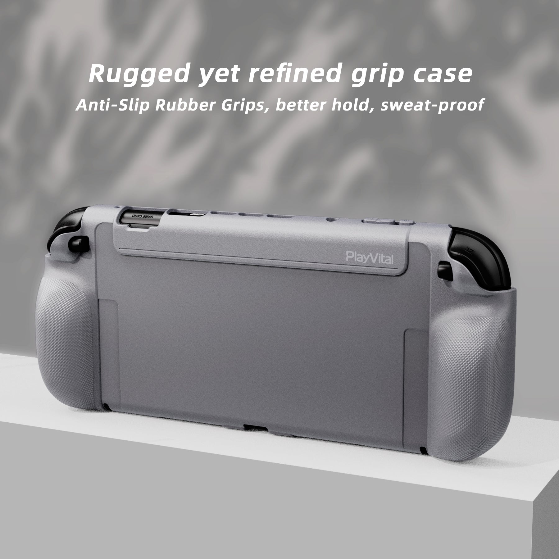 PlayVital PURE Ergonomic TPU Protective Cover with Thumb Grips for Nintendo Switch 2 - New Hope Gray PlayVital