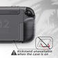 PlayVital PURE Grip Case for Nintendo Switch 2, Shockproof TPU Protective Cover Ergonomic Anti-Slip Grips Design & Thumbstick Caps - Clear Black PlayVital