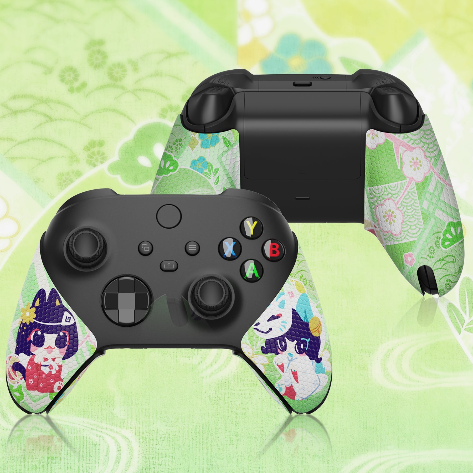 PlayVital Professional Textured Anti-Skid Sweat-Absorbent Handle Grips for Xbox Series X/S Controller & Xbox Core Wireless Controller - Wishing Shrine PlayVital