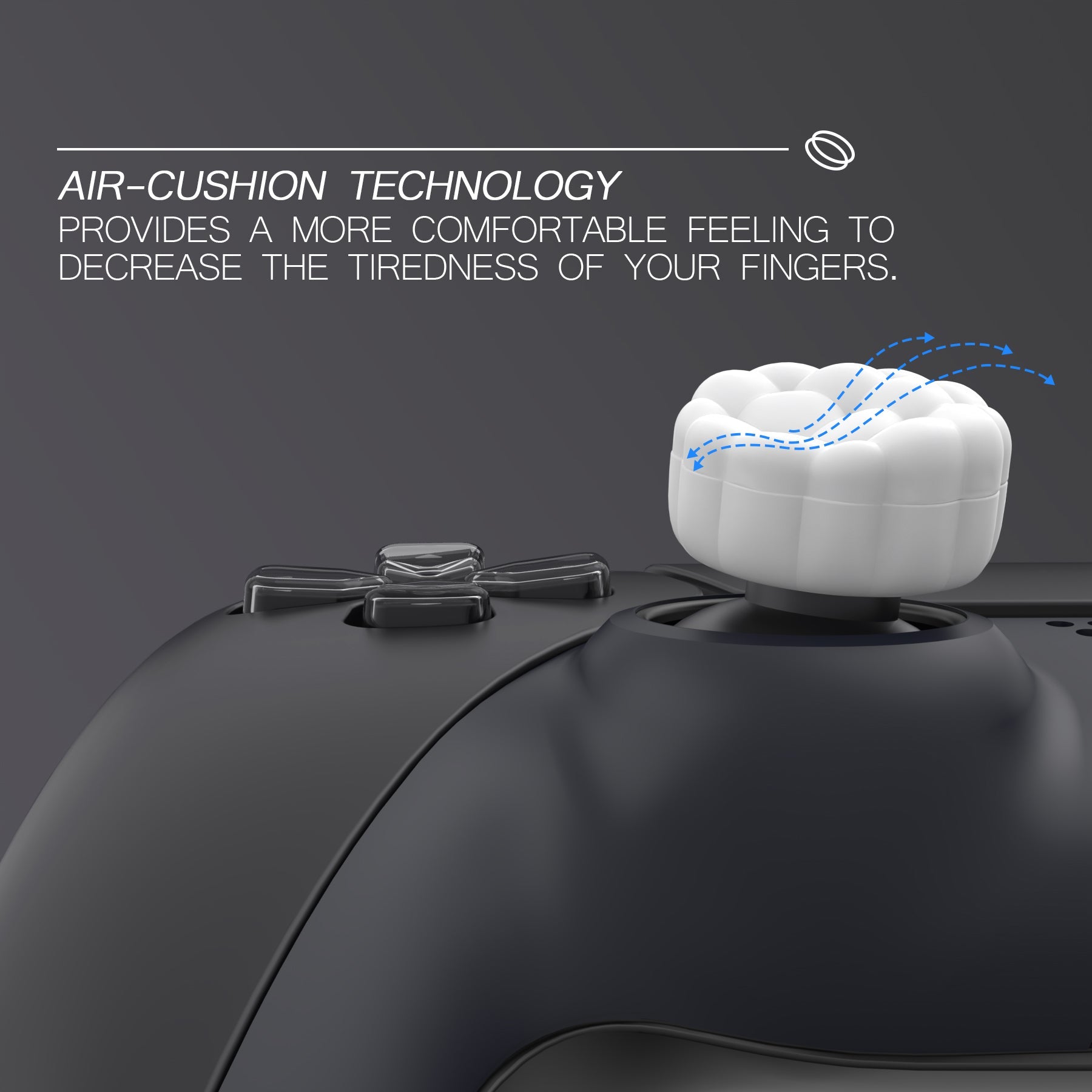 PlayVital Puff Cloud Texture Design Thumbs Cushion Grips Caps for PS5 & PS4 & Switch Pro & Xbox Series X/S & Xbox Elite Series 2 & Xbox One & Xbox Core Wireless Controller - White PlayVital