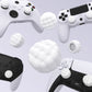 PlayVital Puff Cloud Texture Design Thumbs Cushion Grips Caps for PS5 & PS4 & Switch Pro & Xbox Series X/S & Xbox Elite Series 2 & Xbox One & Xbox Core Wireless Controller - White PlayVital
