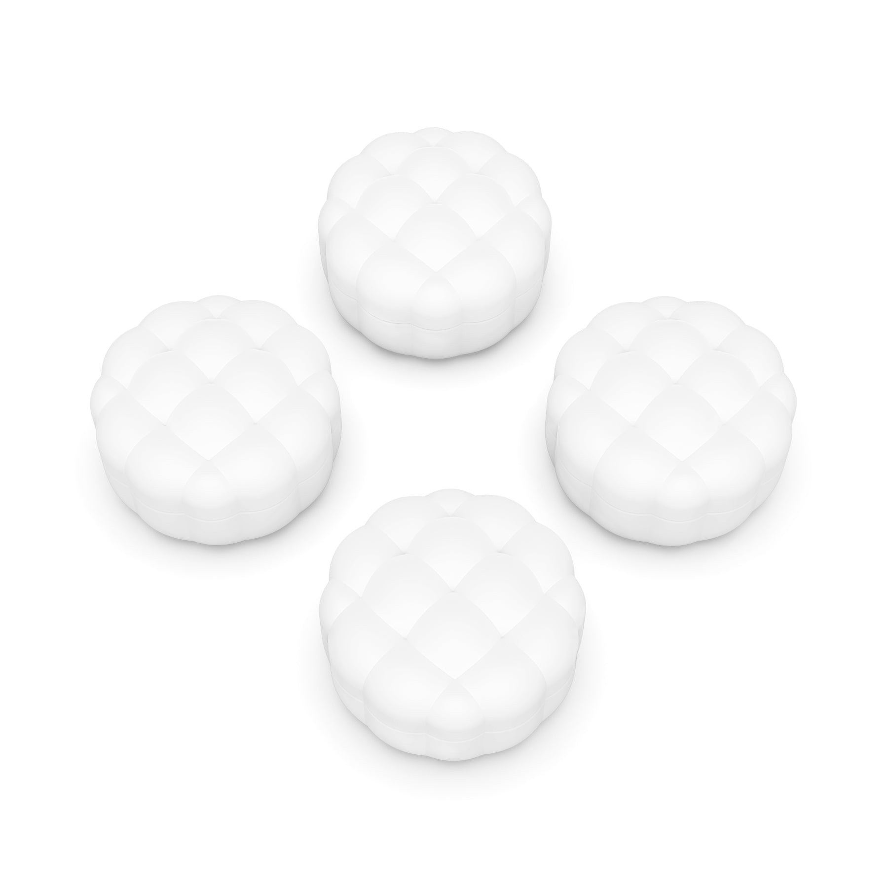 PlayVital Puff Cloud Texture Design Thumbs Cushion Grips Caps for PS5 & PS4 & Switch Pro & Xbox Series X/S & Xbox Elite Series 2 & Xbox One & Xbox Core Wireless Controller - White PlayVital