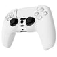 PlayVital Pure Series Anti-Slip Silicone Cover Skin with Thumb Grip Caps for PS5 Wireless Controller - White - KOPF002 PlayVital
