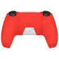 PlayVital Pure Series Dockable Model Anti-Slip Silicone Cover Skin with Thumb Grip Caps for PS5 Wireless Controller - Compatible with Charging Station - Passion Red - EKPFP005 PlayVital
