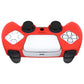 PlayVital Pure Series Dockable Model Anti-Slip Silicone Cover Skin with Thumb Grip Caps for PS5 Wireless Controller - Compatible with Charging Station - Passion Red - EKPFP005 PlayVital