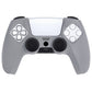 PlayVital Pure Series Dockable Model Anti-Slip Silicone Cover Skin with Thumb Grip Caps for PS5 Wireless Controller - Compatible with Charging Station - Gray PlayVital