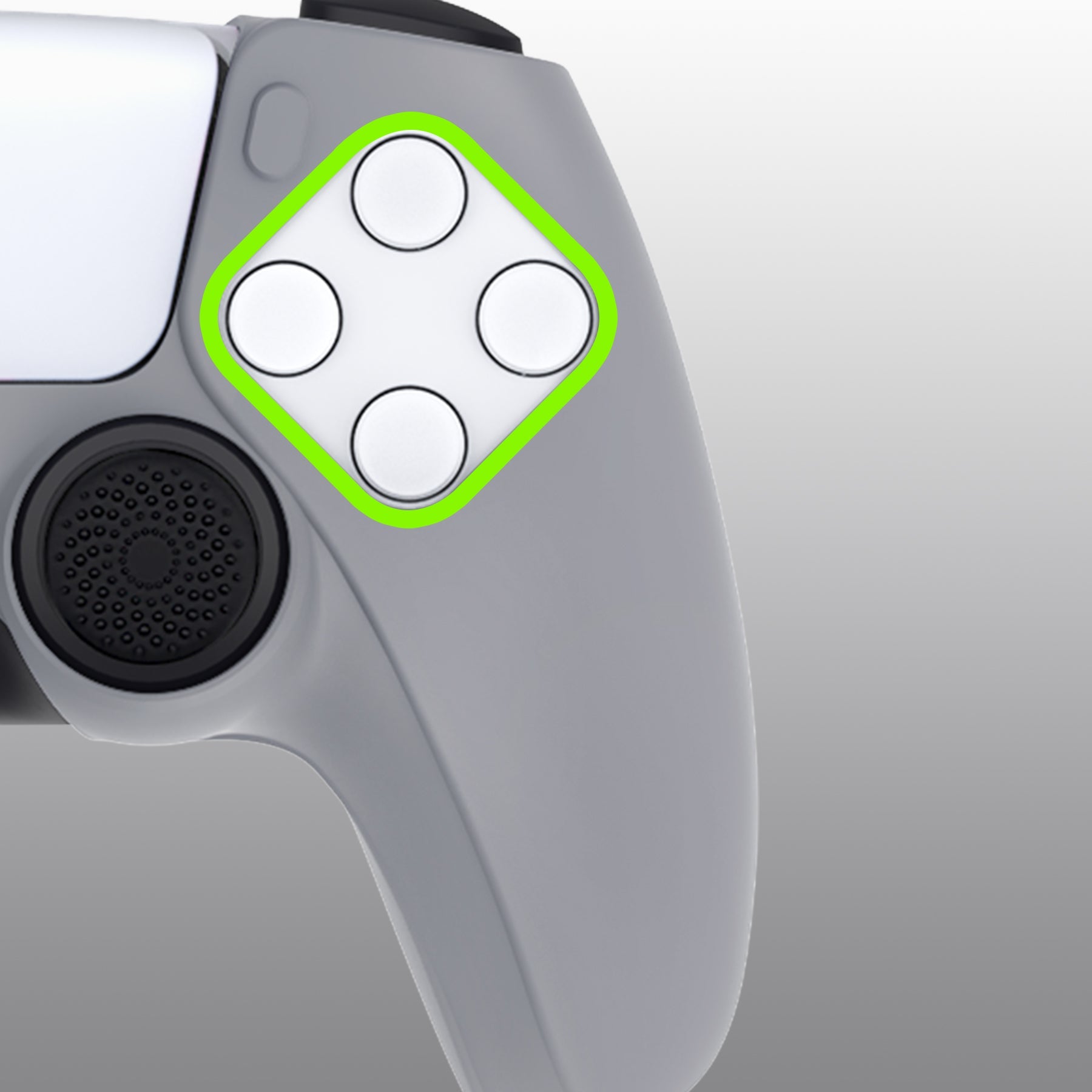 PlayVital Pure Series Dockable Model Anti-Slip Silicone Cover Skin with Thumb Grip Caps for PS5 Wireless Controller - Compatible with Charging Station - Gray PlayVital