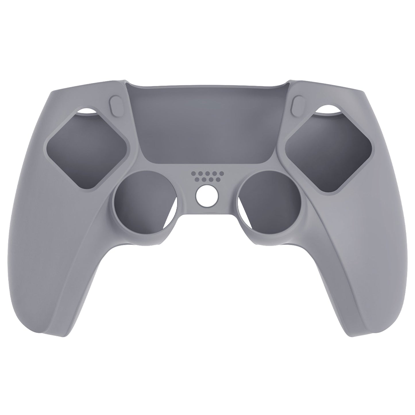 PlayVital Pure Series Dockable Model Anti-Slip Silicone Cover Skin with Thumb Grip Caps for PS5 Wireless Controller - Compatible with Charging Station - Gray PlayVital