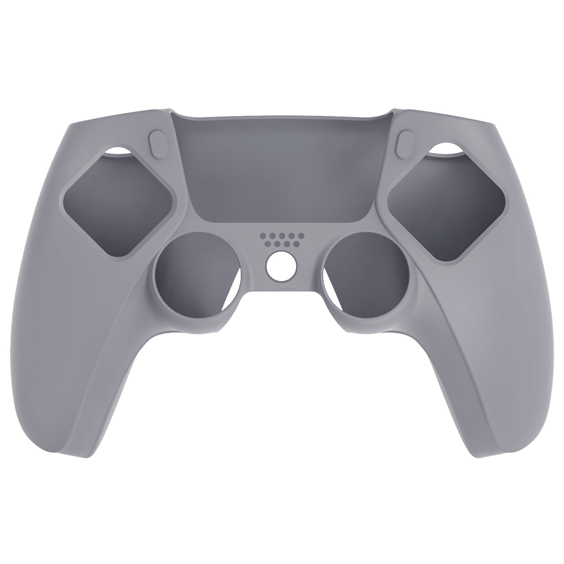 PlayVital Pure Series Dockable Model Anti-Slip Silicone Cover Skin with Thumb Grip Caps for PS5 Wireless Controller - Compatible with Charging Station - Gray PlayVital