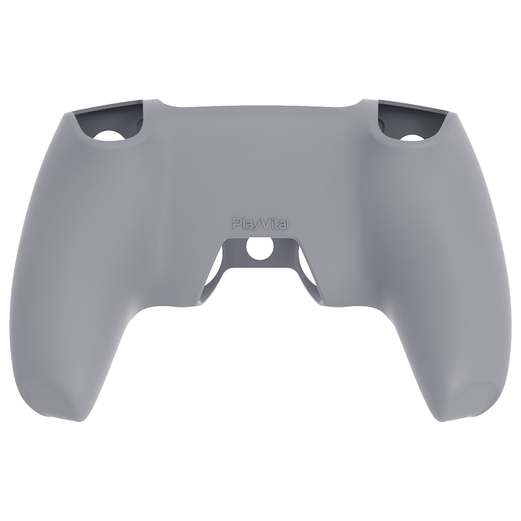 PlayVital Pure Series Dockable Model Anti-Slip Silicone Cover Skin with Thumb Grip Caps for PS5 Wireless Controller - Compatible with Charging Station - Gray PlayVital