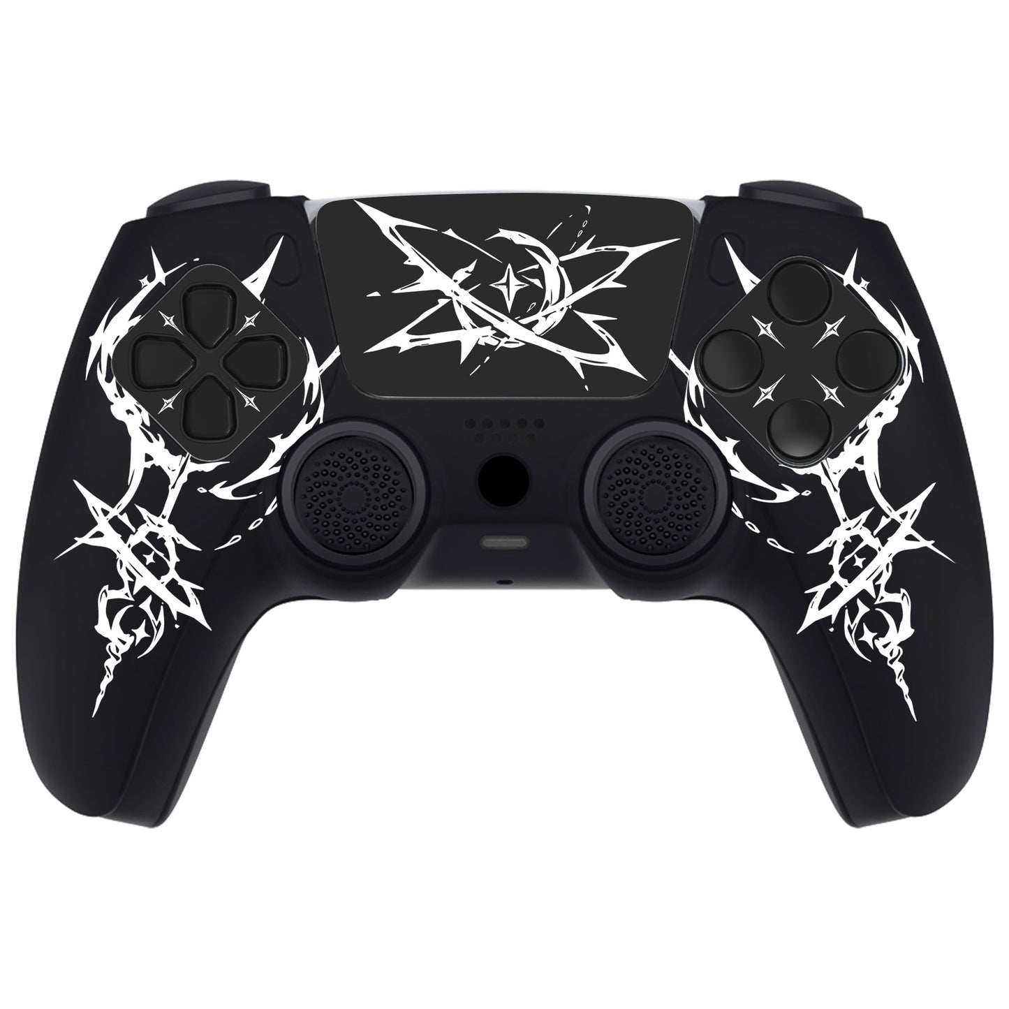 PlayVital Pure Series Silicone Controller Grip Case for PS5 Controller with 6 Thumb Grip & Sticker,  Anti-Slip Skin Cover for PS5 Controller Fit with Charging Station - Carving Energy Rift PlayVital