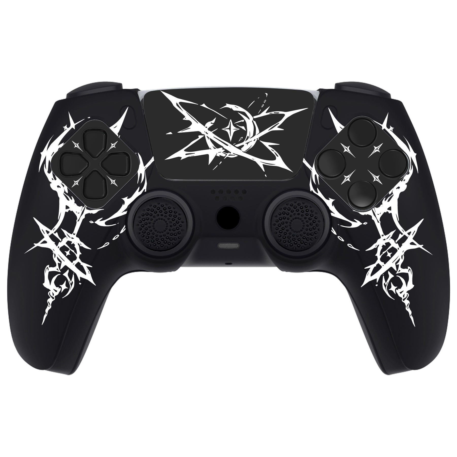 PlayVital Pure Series Silicone Controller Grip Case for PS5 Controller with 6 Thumb Grip & Sticker,  Anti-Slip Skin Cover for PS5 Controller Fit with Charging Station - Carving Energy Rift PlayVital