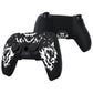 PlayVital Pure Series Silicone Controller Grip Case for PS5 Controller with 6 Thumb Grip & Sticker,  Anti-Slip Skin Cover for PS5 Controller Fit with Charging Station - Carving Fire Skull PlayVital