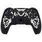 PlayVital Pure Series Silicone Controller Grip Case for PS5 Controller with 6 Thumb Grip & Sticker,  Anti-Slip Skin Cover for PS5 Controller Fit with Charging Station - Carving Fire Skull PlayVital