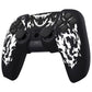 PlayVital Pure Series Silicone Controller Grip Case for PS5 Controller with 6 Thumb Grip & Sticker,  Anti-Slip Skin Cover for PS5 Controller Fit with Charging Station - Carving Fire Skull PlayVital