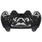 PlayVital Pure Series Silicone Controller Grip Case for PS5 Controller with 6 Thumb Grip & Sticker,  Anti-Slip Skin Cover for PS5 Controller Fit with Charging Station - Carving Fire Skull PlayVital