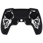 PlayVital Pure Series Silicone Controller Grip Case for PS5 Controller with 6 Thumb Grip & Sticker,  Anti-Slip Skin Cover for PS5 Controller Fit with Charging Station - Carving Fire Skull PlayVital