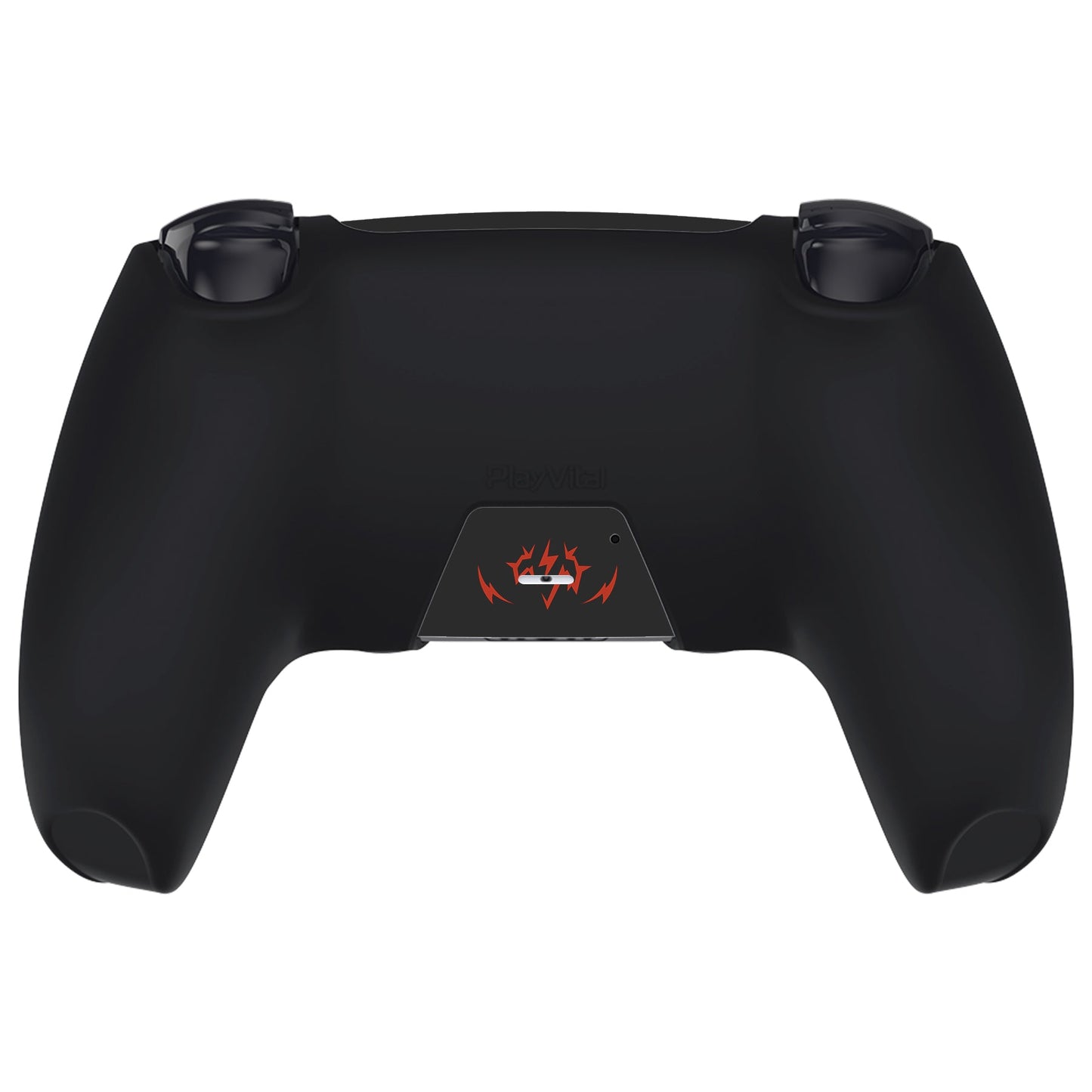 PlayVital Pure Series Silicone Controller Grip Case for PS5 Controller with 6 Thumb Grip & Sticker,  Anti-Slip Skin Cover for PS5 Controller Fit with Charging Station - Wings Sigil Red PlayVital