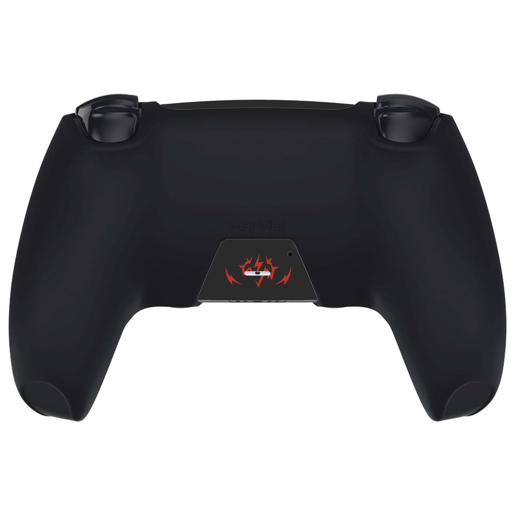 PlayVital Pure Series Silicone Controller Grip Case for PS5 Controller with 6 Thumb Grip & Sticker,  Anti-Slip Skin Cover for PS5 Controller Fit with Charging Station - Wings Sigil Red PlayVital