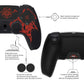 PlayVital Pure Series Silicone Controller Grip Case for PS5 Controller with 6 Thumb Grip & Sticker,  Anti-Slip Skin Cover for PS5 Controller Fit with Charging Station - Wings Sigil Red PlayVital
