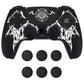 PlayVital Pure Series Silicone Controller Grip Case for PS5 Controller with 6 Thumb Grip & Sticker,  Anti-Slip Skin Cover for PS5 Controller Fit with Charging Station - Wings Sigil White PlayVital