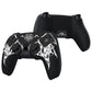 PlayVital Pure Series Silicone Controller Grip Case for PS5 Controller with 6 Thumb Grip & Sticker,  Anti-Slip Skin Cover for PS5 Controller Fit with Charging Station - Wings Sigil White PlayVital