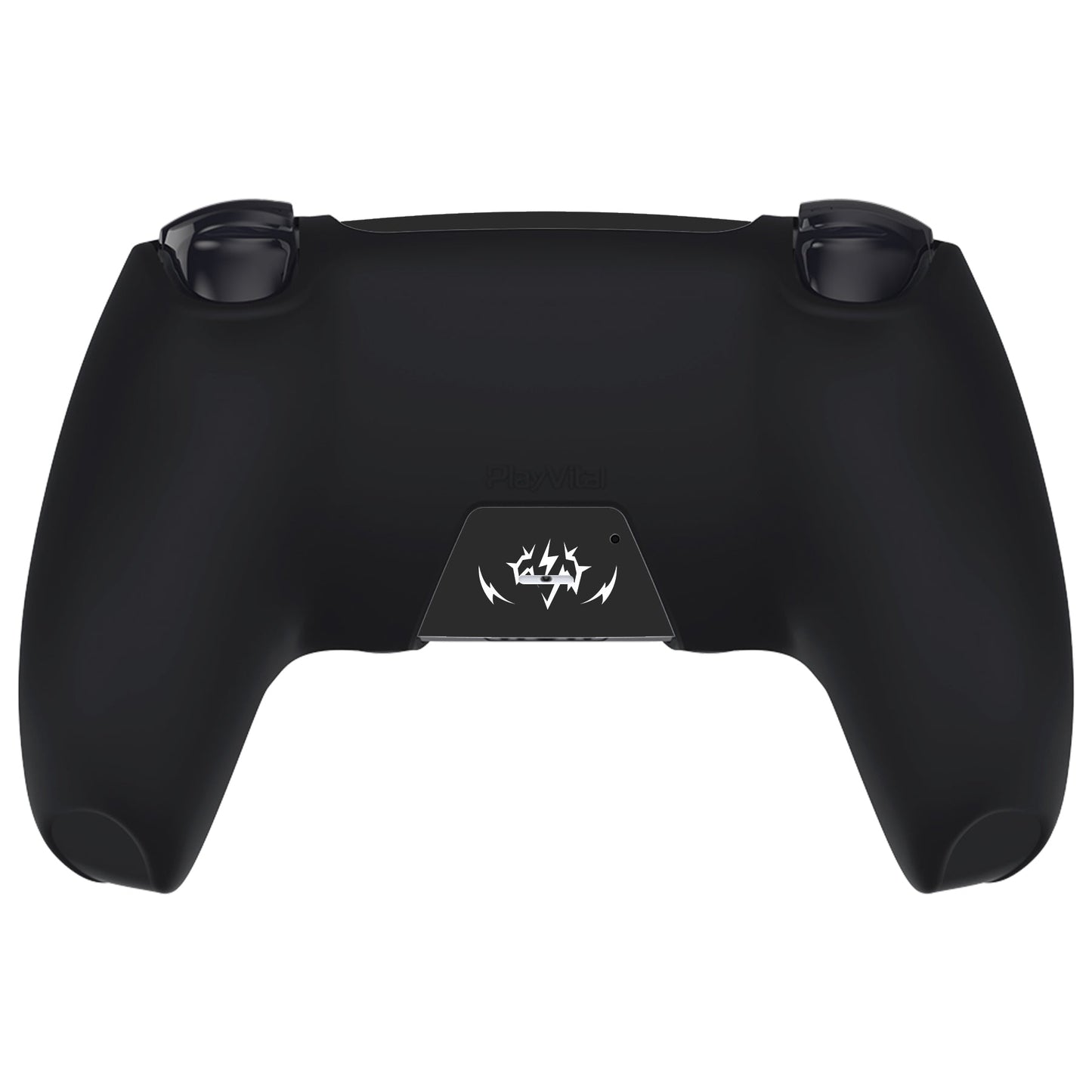 PlayVital Pure Series Silicone Controller Grip Case for PS5 Controller with 6 Thumb Grip & Sticker,  Anti-Slip Skin Cover for PS5 Controller Fit with Charging Station - Wings Sigil White PlayVital