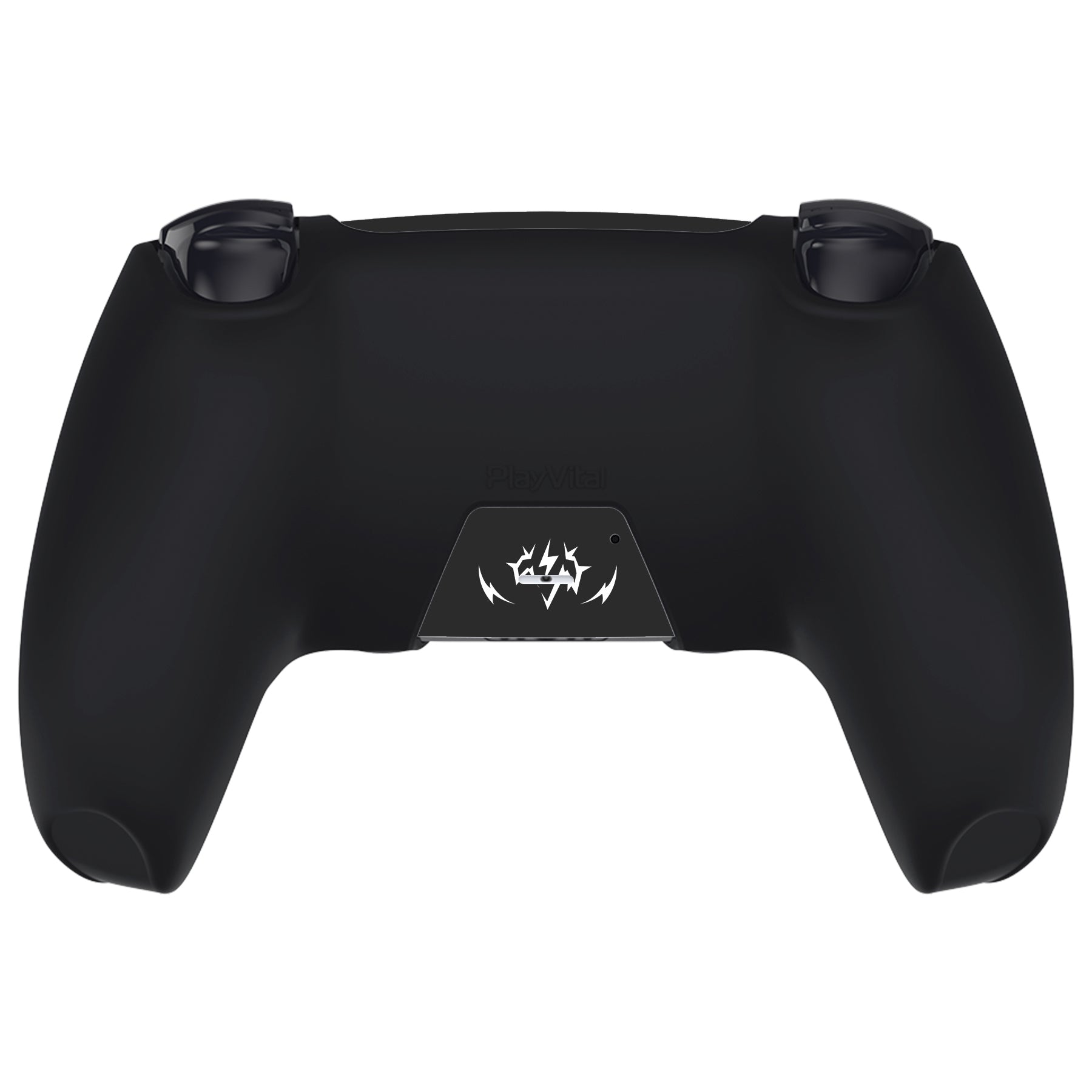 PlayVital Pure Series Silicone Controller Grip Case for PS5 Controller with 6 Thumb Grip & Sticker,  Anti-Slip Skin Cover for PS5 Controller Fit with Charging Station - Wings Sigil White PlayVital