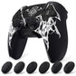 PlayVital Pure Series Silicone Controller Grip Case for PS5 Controller with 6 Thumb Grip & Sticker,  Anti-Slip Skin Cover for PS5 Controller Fit with Charging Station - Wings Sigil White PlayVital