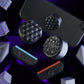 PlayVital QUANTUM Pro Ergonomic Thumbstick Grips for Nintendo Switch 2 (2025) with 3 Height Convex and Concave - Diamond Grain & Crack Bomb Design - Black PlayVital