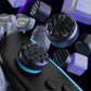 PlayVital QUANTUM Pro Ergonomic Thumbstick Grips for Nintendo Switch 2 (2025) with 3 Height Convex and Concave - Diamond Grain & Crack Bomb Design - Black PlayVital