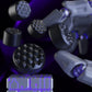 PlayVital QUANTUM Pro Ergonomic Thumbstick Grips for Nintendo Switch 2 (2025) with 3 Height Convex and Concave - Diamond Grain & Crack Bomb Design - Black PlayVital