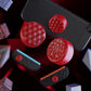 PlayVital QUANTUM Pro Ergonomic Thumbstick Grips for Nintendo Switch 2 (2025) with 3 Height Convex and Concave - Diamond Grain & Crack Bomb Design - Passion Red PlayVital