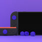 PlayVital QUANTUM Pro Ergonomic Thumbstick Grips for Nintendo Switch 2 (2025) with 3 Height Convex and Concave - Diamond Grain & Crack Bomb Design - Purple PlayVital