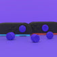 PlayVital QUANTUM Pro Ergonomic Thumbstick Grips for Nintendo Switch 2 (2025) with 3 Height Convex and Concave - Diamond Grain & Crack Bomb Design - Purple PlayVital