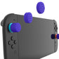 PlayVital QUANTUM Pro Ergonomic Thumbstick Grips for Nintendo Switch 2 (2025) with 3 Height Convex and Concave - Diamond Grain & Crack Bomb Design - Purple PlayVital