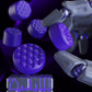 PlayVital QUANTUM Pro Ergonomic Thumbstick Grips for Nintendo Switch 2 (2025) with 3 Height Convex and Concave - Diamond Grain & Crack Bomb Design - Purple PlayVital