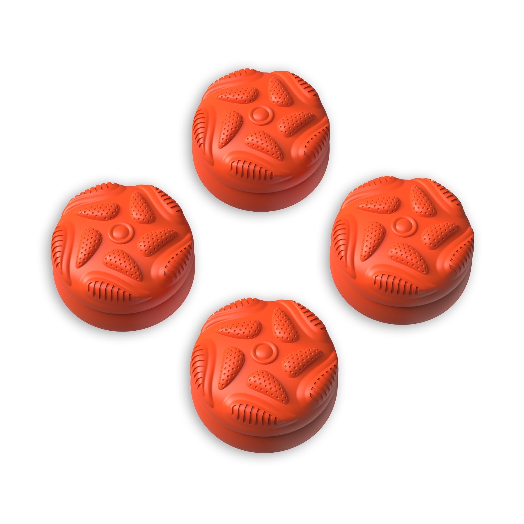 PlayVital Raindrop Texture Design Thumb Cushion Caps Thumb Grips for Steam Deck LCD & OLED (4-Pack), Height-Boost Joystick Cover with Anti-Slip Texture for Steam Deck Accessories - Orange PlayVital
