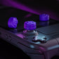 PlayVital Raindrop Texture Design Thumb Cushion Caps Thumb Grips for Steam Deck LCD & OLED (4-Pack), Height-Boost Joystick Cover with Anti-Slip Texture for Steam Deck Accessories - Purple PlayVital