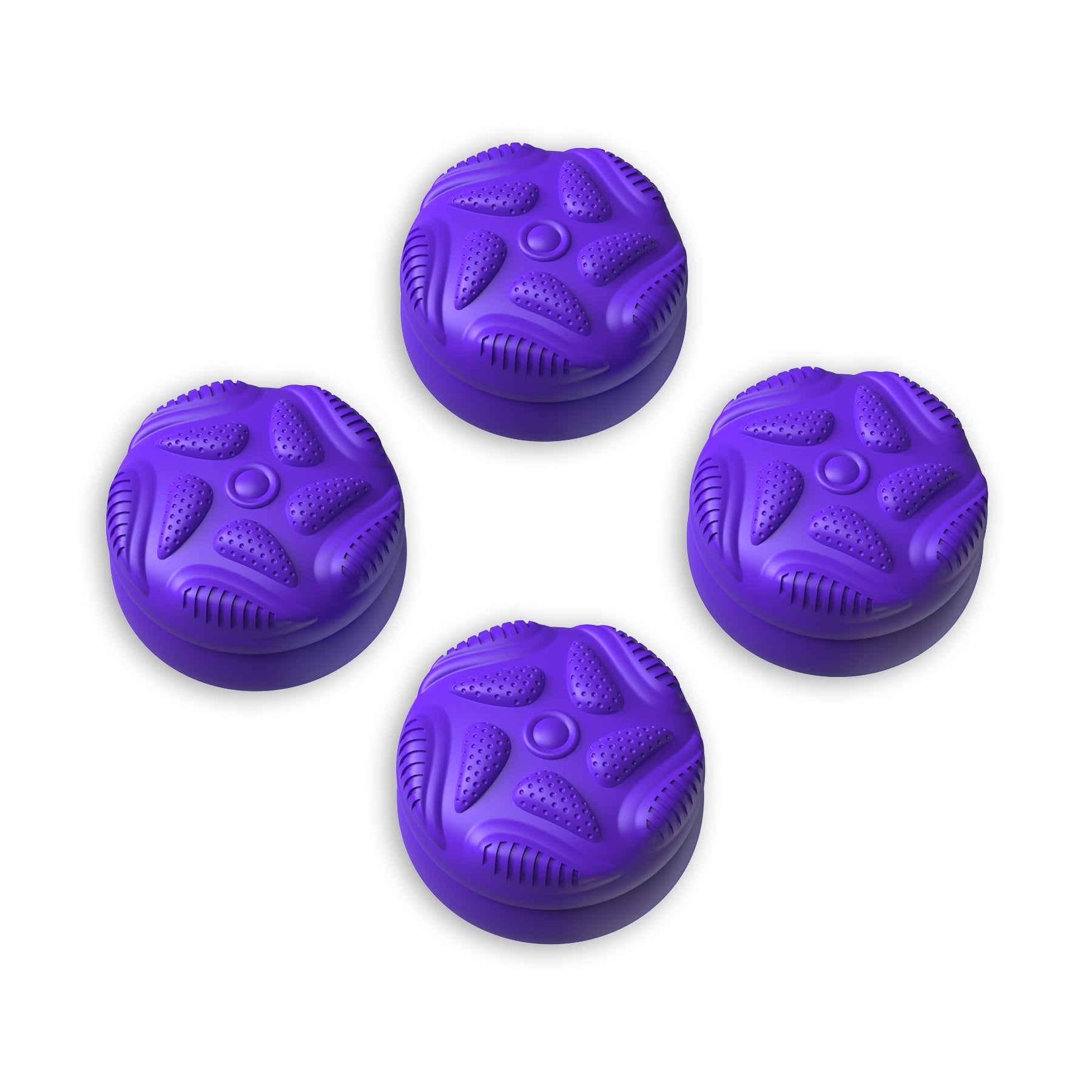 PlayVital Raindrop Texture Design Thumb Cushion Caps Thumb Grips for Steam Deck LCD & OLED (4-Pack), Height-Boost Joystick Cover with Anti-Slip Texture for Steam Deck Accessories - Purple PlayVital
