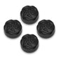 PlayVital Raindrop Texture Design Thumbs Cushion Caps Thumb Grips (4-Pack) for Switch 2, Anti-Slip Raindrop Texture Design Silicone Joystick Grip Cover for Nintendo Switch 2 Joycon - Black PlayVital